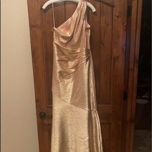 Metallic gold Mother of the Bride dress